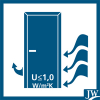 Синяя входная дверь JELD-Wen Function F1893 W95 фото 8 — Финдвери