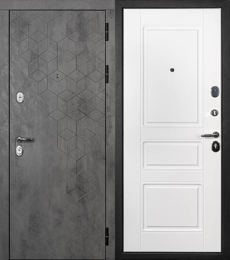 Входная дверь стальная 11,5 см Лабиринт-Белый софт фото 1 — Финдвери
