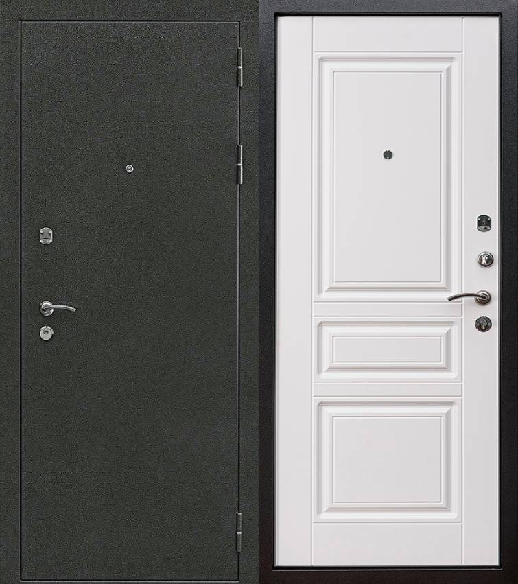 Входная дверь стальная 10,5 см Стронг 100-Белый матовый фото 1 — Финдвери
