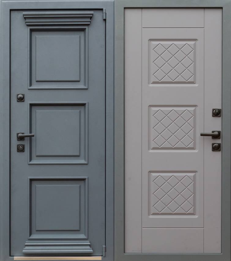 Входная дверь стальная 12 см Термо Антифрост Силк Маус  фото 1 — Финдвери